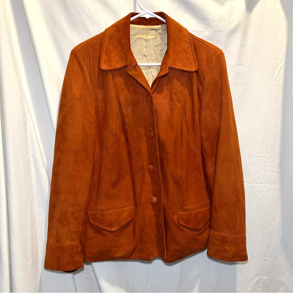 Vintage 70s Suede Jacket Kerrybrooke Orange